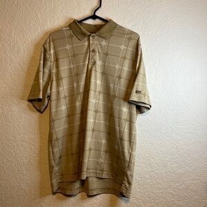 IZOD golf classic cool fx elite short sleeve 2 button shirt lg